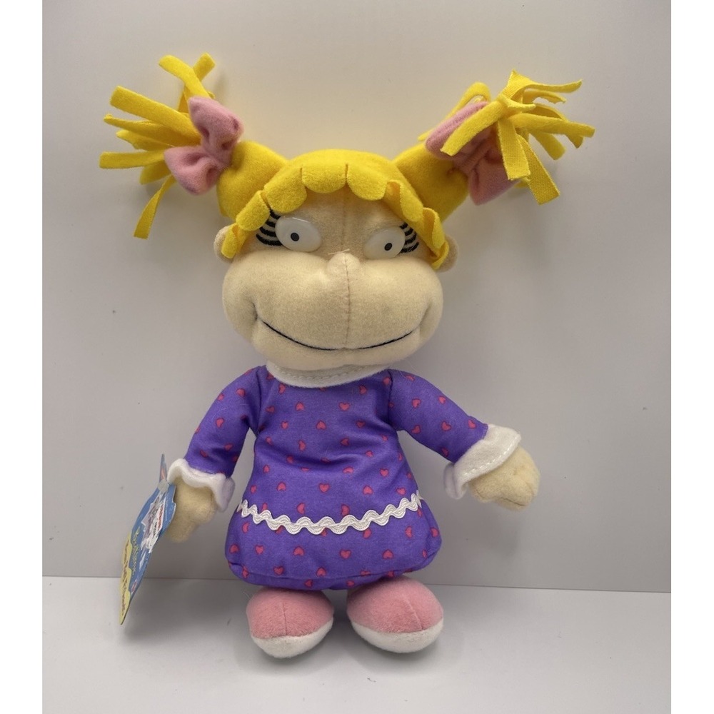 Vintage‎ 1998 Mattel Nickelodeon Rugrats ANGELICA Bedtime Beanbag Plush Toy 8"